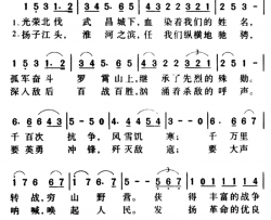 军歌金曲：新四军军歌简谱