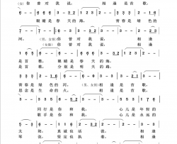 相逢是首歌回声嘹亮2015简谱