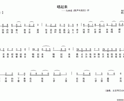 唱起来为央视《歌声与微笑》作简谱-北京节日合唱团演唱-车行/陈光词曲