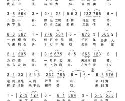 来到黄山天下无山简谱