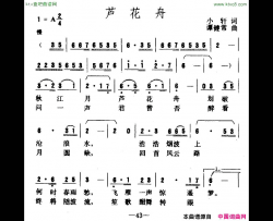 芦花舟简谱
