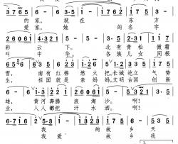 我的故乡我的家简谱-蒋大为演唱