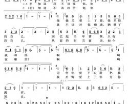 后悔爱上你简谱(歌词)-龙飘飘演唱-君羊曲谱