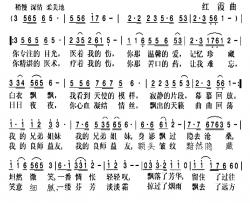 飘去了远方简谱-张俊海词 红霞曲红霞-