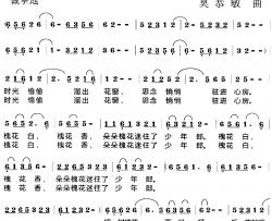槐花香简谱-天歌词 莫恭敏曲红霞-