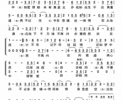 再不要问简谱-夏韶声演唱-邓伟雄/黎小田词曲