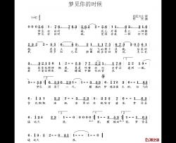梦见你的时候简谱-红红火火词/村夫曲