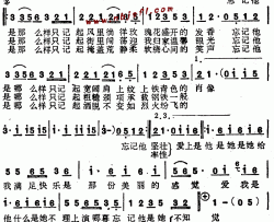 忘记他是她粤语简谱