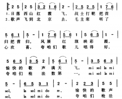 军歌金曲：打靶归来简谱