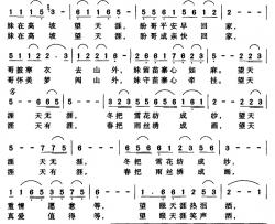 妹在高坡望天涯简谱-刘国雄鲁絮词/屈国忠曲