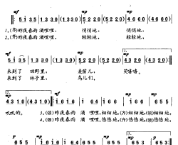 昨夜春雨滴哩哩童声领唱、齐唱简谱