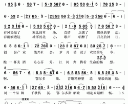 鄂尔多斯酒歌简谱(歌词)-孟根达来演唱-秋叶起舞记谱上传