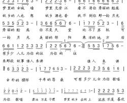 新梦里故乡简谱-农回词/五味姜曲