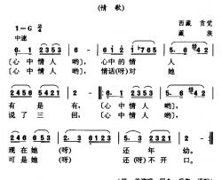 心中的情人简谱-情歌