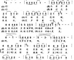 泼水节里人心醉简谱-李红林词/吕聂曲