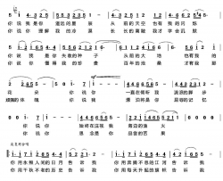 我属于中国简谱-吴书浔演唱-田地、严肃/王佑贵词曲