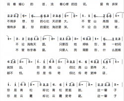 爱的牵挂简谱-穆红梅演唱-张晓宏/黄文英词曲