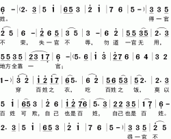自己也是百姓简谱-对联词/耿奎曲