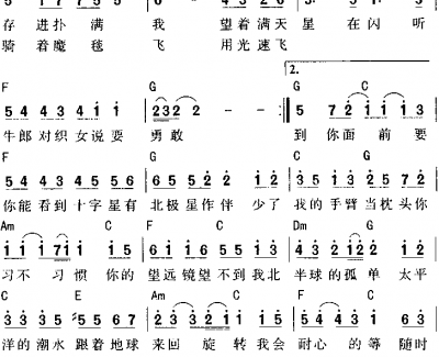 孤单北半球简谱 欧得洋演唱