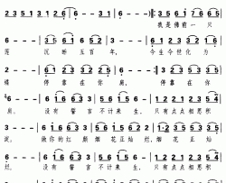 烟花红颜简谱-