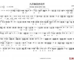 九尽春回杏花开简谱-豫剧《桃花庵》选段、王西伟记谱版