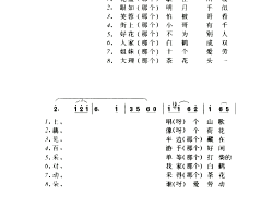 十大姐花灯调简谱