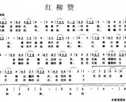 红柳赞简谱