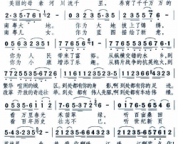 母亲河的情意—献给珠江的歌简谱