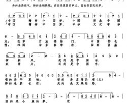 中国精神中国梦简谱