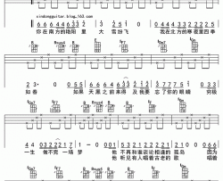 南山南ukulele四线谱简谱