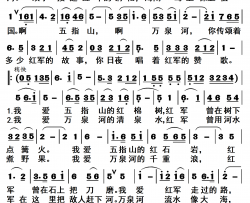 我爱五指山 我爱万泉河高清简谱-李双江演唱-郑南/刘长安词曲