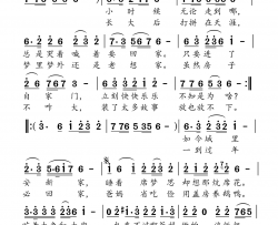 就想家至爱亲情专辑简谱-小弩演唱-张洪军/小弩词曲