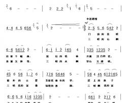 我的家在三峡简谱-佟文西词/李平曲
