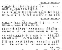 穿着裙子去边疆简谱(歌词)-刘玮演唱-小雨记谱
