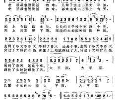 大平原电视剧《颖河故事》片尾曲简谱