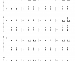 当琪琪笑起来的时候钢琴简谱-数字双手-Piano-光
