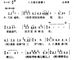 载歌载舞“绕三灵”云南白族民歌简谱