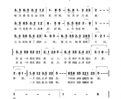 你是一片阳光简谱