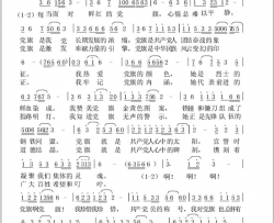 面对鲜红的党旗简谱-盼演唱-张宏梁/张宏梁词曲