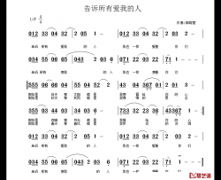 告诉所有爱我的人简谱-佚名词 郭晓慧曲