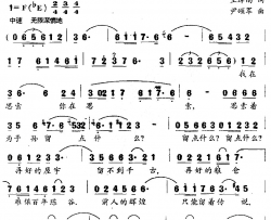 为子孙留点什么电视专题片《珍爱这方水土》主题歌简谱-傅辽源演唱-王泽南/尹颂军词曲
