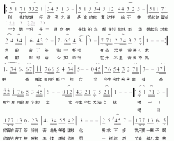 苦丁茶简谱-杨玉鹏词/居之浩曲