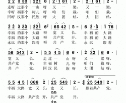 幸福大路共产党开简谱