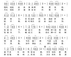 最美淮安简谱-宋秀英词/刘北休曲