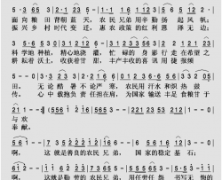 农民颂简谱-张淑静演唱-谢存红/孟宪东词曲