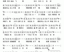 东方大吉祥简谱-山楂妹演唱-邱国栋/邱国栋词曲