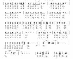 你好，老同学简谱-南风词/南风曲