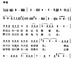 你在我心中简谱-王文远词 井上忠夫曲邓丽君-