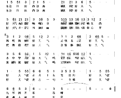 好天气简谱-孙维良演唱