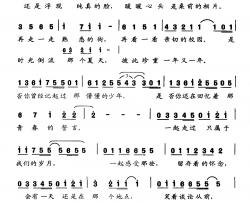 仿佛还是昨天简谱-黄川词/黄川曲